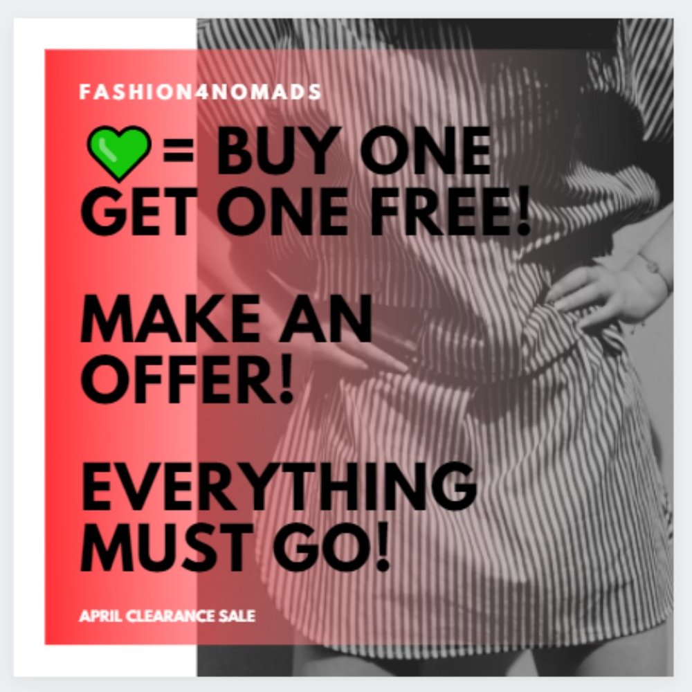 APRIL CLOSET CLEARANCE-REASONABLE OFFERS ACCEPTED!